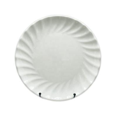 China Custom Solid Chinese Melamine Restaurant Dinner Plates Viable Plates Pure White Bulk for sale