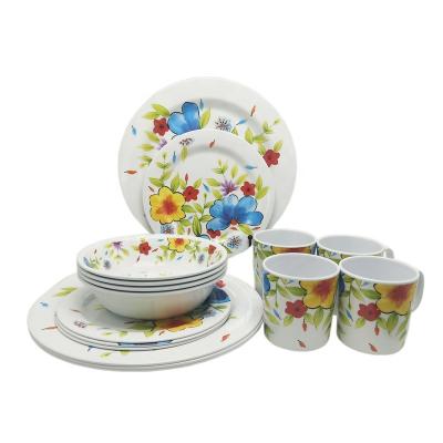 China Promotion Gift Melamine Disposable Dinner Set, Set of 16 Pcs Melamine Items for sale