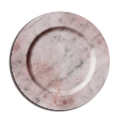 China 13 Inch Sustainable Design Plastic Dishes For Gift Use Chargers Dinner Dishes With Marbling for sale