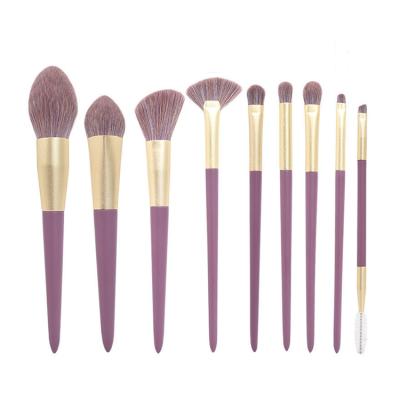 China Wholesale 9pcs Makeup Brush Silky Soft Eyebrow Foundation Makeup Brush Professional Custom Logo for sale