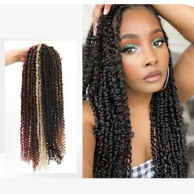 China Wholesale Curly Afro Kinky Curly Braiding Hair Pre Twisted Wigs Passion Twist Hair Braids for sale