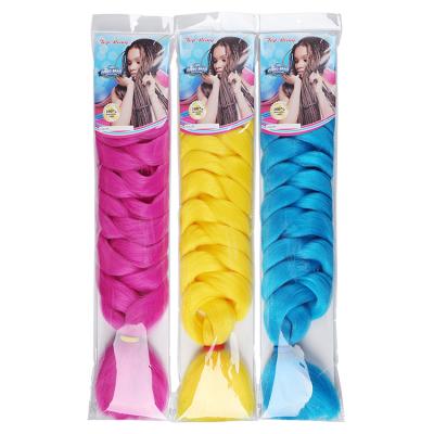 China Wholesale High Temperature Fiber Hair X Pressure Synthetic Braiding Hair Braids Colorful Jumbo Hair Braid for sale