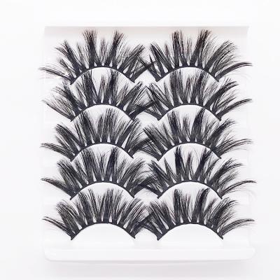 China Wholesale Fashion Design 3D 6D 5 Pairs Full Ended Natural Curling Grafted Eyelashes for sale