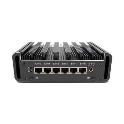 China Pfsense Industrial Firewall Mini PC 6 Appliances i7 Network Server Ubuntu Linux VPN LAN SD-WAN Device Fanless Industrial Computer Vision for sale