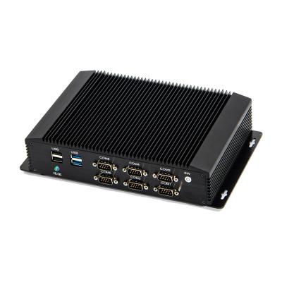 China i7 10510U 8550U 7560U 8250U 7167U Industrial Mini PC 2 Din Rail Mount RS485 GPIO Rugged Fanless Industrial Embedded Computer LAN Linux Win 10 for sale