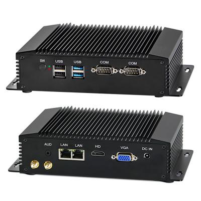 China pfsense Fanless Fanless Firewall Portable Mini PC Linux Server LAN System 0.00dB 2 Thin Client J4125 Rugged Industrial Computer and Accessories for POS for sale