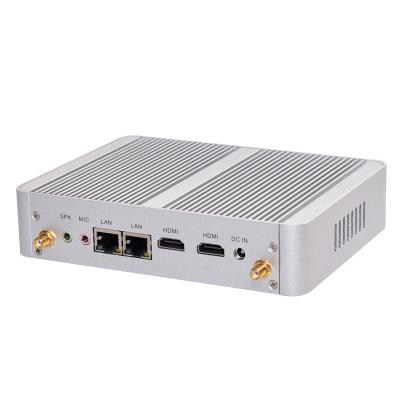 China Dual NIC Quad Core J3160 N3160 N3150 HD Mini PC 2 LAN Win 10 Linux Server Firewall Fanless PC Fanless PC 2 Dual NIC System Personal Computer Equipment for sale