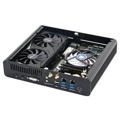 China No 2 LAN i7-7920HK i5-7300HQ ITX Micro Desktop Gaming GTX1650 1050Ti 1060 Cheap Industrial Gaming PC Gamer Mini Server For Graphics for sale