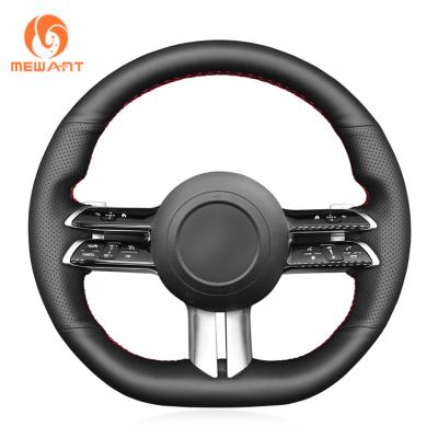 China Feel comfortable hand stitching genuine leather steering wheel cover for Mercedes-Benz W206 c class W213 e class 2021 for sale