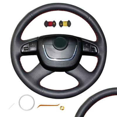 China Custom Sports Factory Price And Fashion Steering Wheel Cover For Skoda 2012 2013 Super for sale