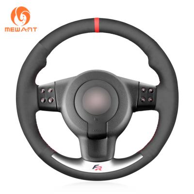 China Custom Car ONE Gauge Hand Sewing Soft Suede Steering Wheel Cover For Seat Leon 1P Franc Cupra MK2 Ibiza 6L 2006 2007 for sale