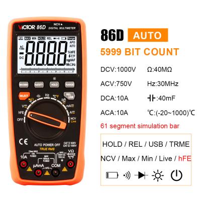 China 5999 Zählungen Automatisches Digital Multimeter mit USB-Ausgang LCD-Display Neues USB-Multimeter zu verkaufen