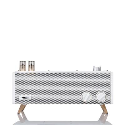 China Hot Selling Desk/Bookshelf Vintage Design Small Vintage Phono Amplifier/PC-USB High-End Stereo Connection Vacuum Tube All In One Speaker for sale