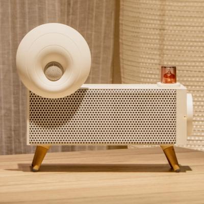 China NO 2022 vintage color design bookshelf speaker silk horn elegant white dome electronic tube powerful blue tooth speaker for home&office for sale