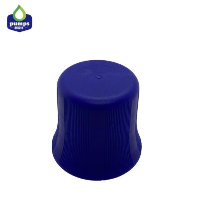 China OEM Plastic Bottle Cap Cover Blue Color Big High Cap For Neck Size 33mm for sale