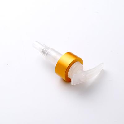 China ISO9001 Cosmetic Lotion Pump 24 410 Aluminium Left Right Dispenser Long Nozzle for sale