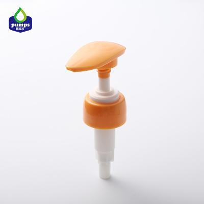 China Shampoo Pump Dispenser Pink Plastic Pump Cap PP Liquid Ribbed Pump for sale