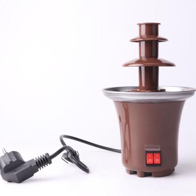 China Home Household 3 Tier Chocolate Fondue Fountain With PTC Heater And Plastic Tower for sale