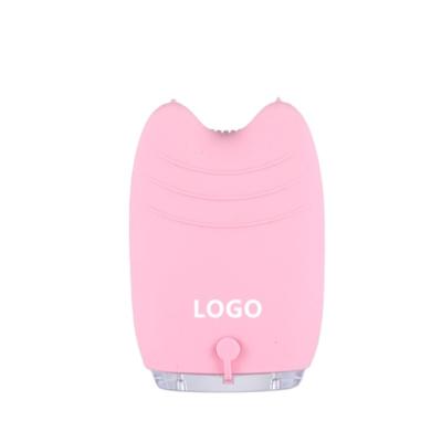 China Electric ABS Silicone Face Cleaning Brush Ultra Sonic Facial Skin Cleaner Massager for sale