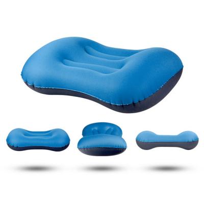 China Durable Inflatable Cushion Camping Boosting Portable Air Traveling Pillow Backpacking Outdoor Small Pillow for sale