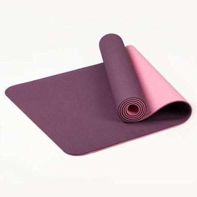 China Tape Home Exercise Gym Workout Sports Non Slip Branded Custom Eco Friendly Fitness Yoga Matt Tpe Yoga Mat for sale