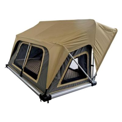 China Ultralight Car Camping Windproof Canvas Folding Uptop Roof Top Tent Waterproof Topper Roof Top Tent for sale