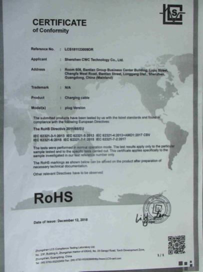 RoHS - Shenzhen CWC Technology Co., Ltd.