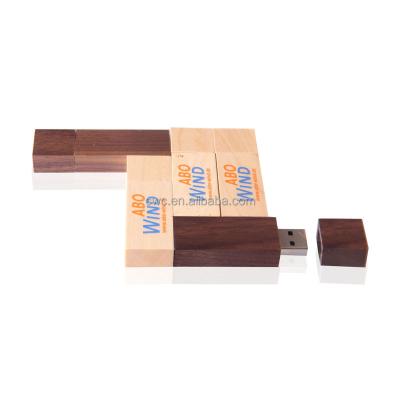 China Wedding Gift Creative Logo Original Wooden Usb Customized With Box Pendrive 8Gb 16Gb 32Gb Usb Drive Bulk Flash Memory Stick For Wedding Gift for sale