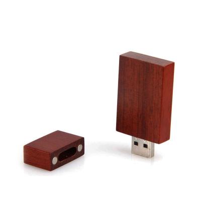 China Rectangle Wooden USB Drive 4GB 8GB 16GB 32GB Flash Pen Drive With Engrave Logo for sale