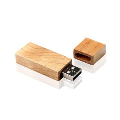 China Rectangle Custom Logo Eco-friendly Wooden Laser Engrave Logo USB Reader USB Stick Pen Drive Flash Memory Stick 16GB 8GB 32gb for sale