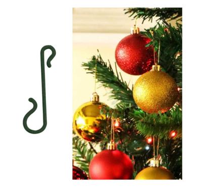 China Plastic Christmas Tree Ornament Ball Plastic Hooks Hangers for sale