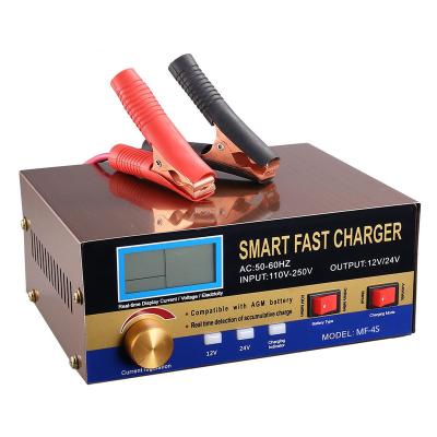 China Car Monfara Smart Pulse Repair Battery Maintainer 12V 24V Deep Cycle Battery Charger AGM Starting Battery Charger for sale