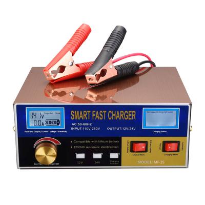 China Car Monfara 12Volt 24Volt Intelligent High Power Pulse Repair Fast Charging Lifepo4 Battery Charger for sale