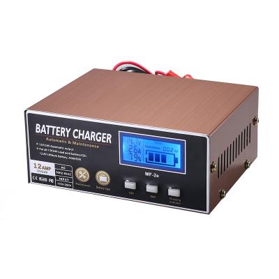 China All Smart Batteries 12V24V Monfara 12/24V GEL VRLA AGM EFB 12.6V Lithium Battery Smart Fully Automatic Wet Charger With Maintenance Function for sale