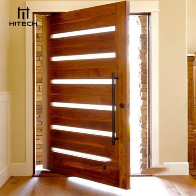 China Front Doors Villa Entrance Door Modern Design Waterproof Contemporary Wooden House Technology Pivot Door for sale