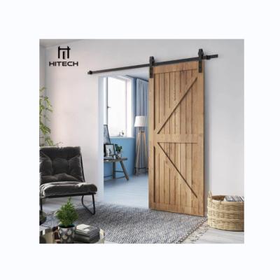 China Interior Residential Solid Wood Sliding Barn Doors New Technology Waterproof Modern Design for sale