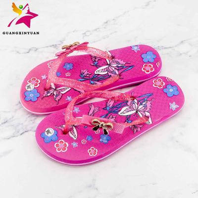 China 2018 Custom Made Ladies Butterfly Eva Flip Flops Summer Beach Beach Flat Slipper for sale