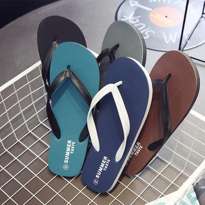 China Fashion Trend Wholesale Summer Mens Flip Flops PVC Fashion Beach Sandals For Men Slippers for sale