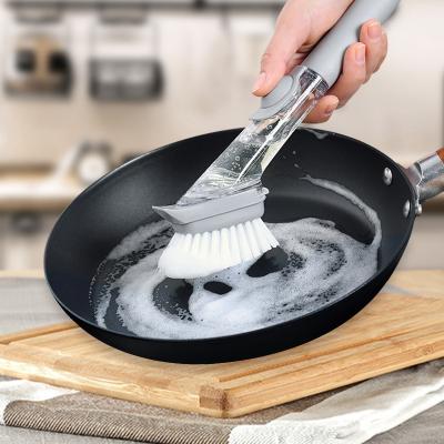 China Durable High Quality Long Handle Detergent Kitchen Household Sponge Dish Washing Cleaning Brush for sale