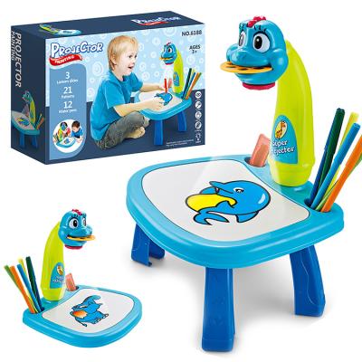 China Cute Educational Toys Children Painting Desktop Drawing Set Mini Toy Projector Drawing Board for sale