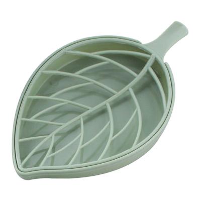 China Draining Bathroom Accessories Leaf Shape Soap Holder Soap Drain Soap Container for sale