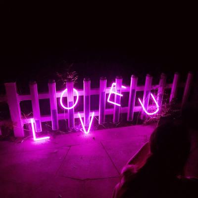 China Waterproof LED Modules Drop Shipping Customs Lead Neon Sign Light Large Number Lights Large Letter Neon Game Glass Neon Light Large Letters For Wedding for sale