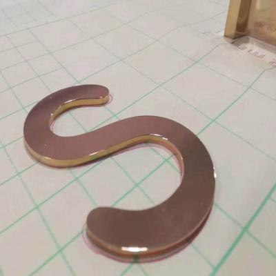 China Small Buildings Gold SS Metal Letters Mirror Stainless Steel Factory Price for sale