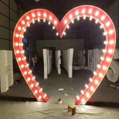 China Long Term Job Marquee LED Illuminated Letters Led Stainless Steel Bulb 3D Letter Led Logo Sign for sale