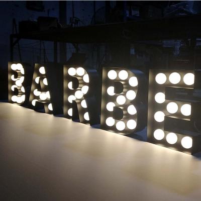 China Waterproof LED Modules Light Up Sign Led Marquee Sign Stainless Steel Bulbs Lit Letters Alphabet Lights With English Letters for sale