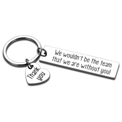 China Durable Custom metal stainless steel keychain small gift wholesale send friends Thank colleagues gift keychains for sale