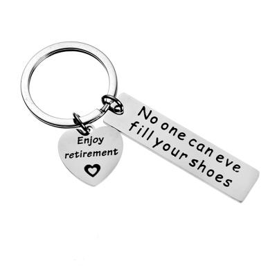 China Promotion Gift Keychain Hot Teachers' Day and Thanksgiving gifts Stainless steel keychain No one can fill your love keychain for sale