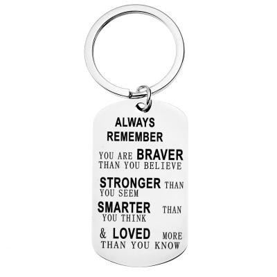 China Promotion Gift Motivational keychain gift Motivational keychain best friend birthday keychain gift for sale