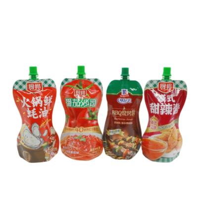 China Custom Printed Food Grade Food Grade Moisture Proof Hot Liquid Spout Pouches Stand Up Spout Pouch for sale