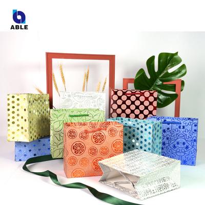 China Recyclable Hot Orange Micro Channel Cooler Paper Bag Mini Shopping Bag Fashional Bags for sale